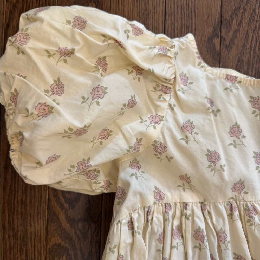 Floral Cream Kids Dress